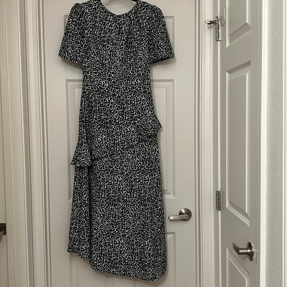 TOPSHOP  ASYMMETRIC RUFFLES DRESS